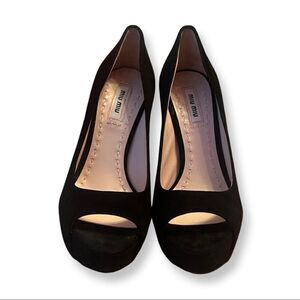 Miu Miu Camoscio Open Toe Heel